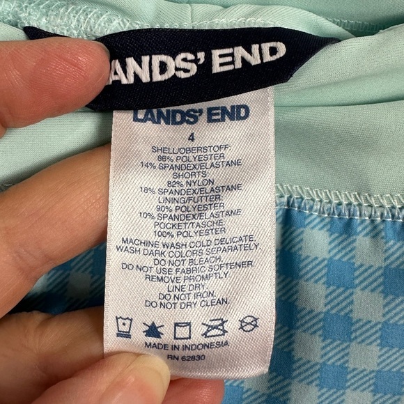 Lands' End quick dry elastic waist active board skort swim skirt, sz 4, GUC - Picture 3 of 6